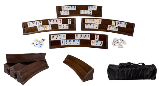 Joc de remi din lemn masiv, semirotund / ZTS 5509