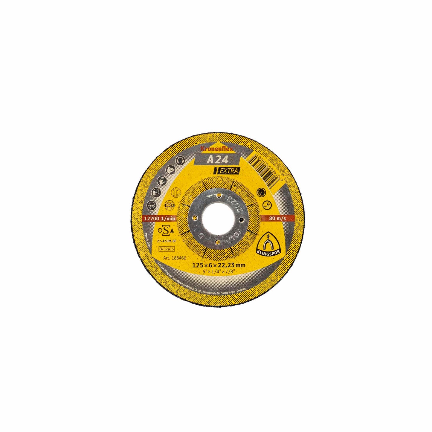 Disc de polizare Klingspor A 24 Extra, 125x6x22.23mm / EXT 188466