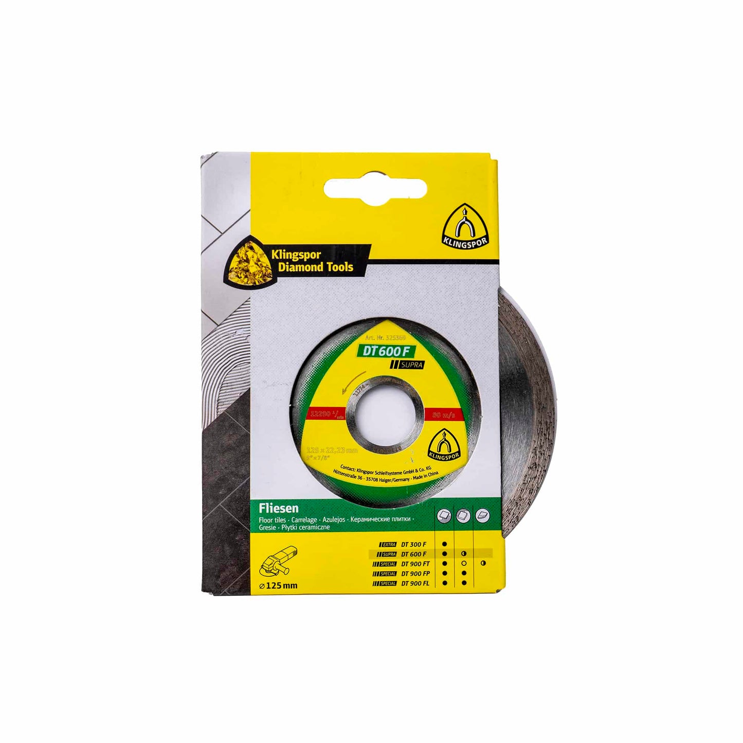 Disc diamantat de debitare Klingspor DT 600 F Supra, 125x22.23mm / EXT 325369
