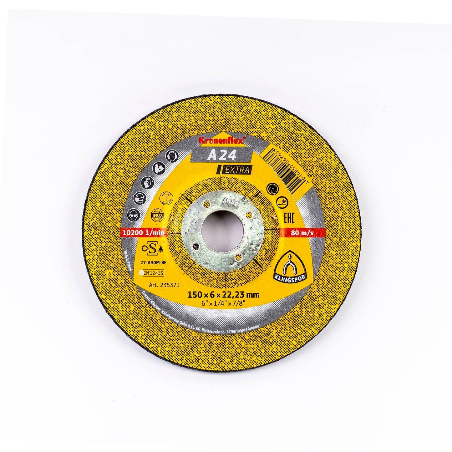 Disc polizat Klingspor A 24 Extra 150x6x22.23mm / EXT 235371 - 221.ro