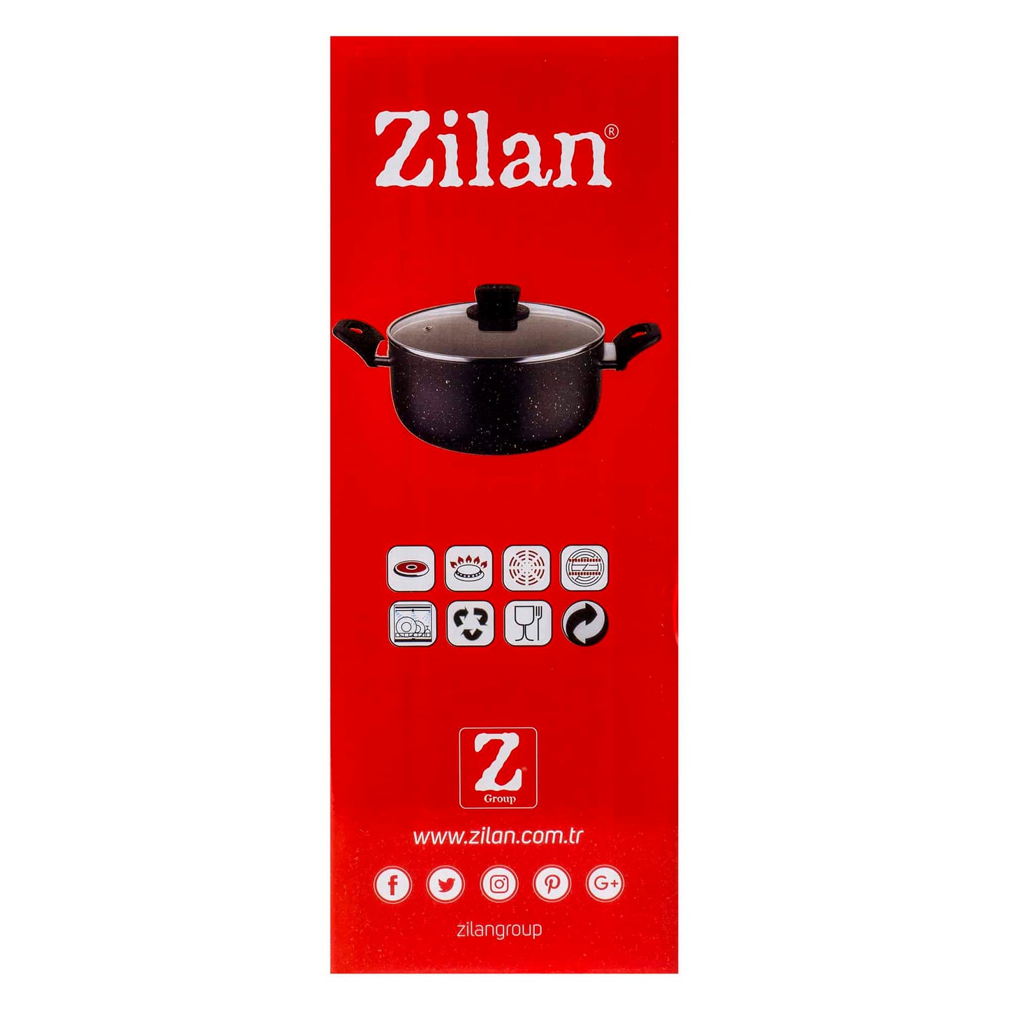 Oala cu capac sticla, 26cm, capacitate 4L / ZLN 1990