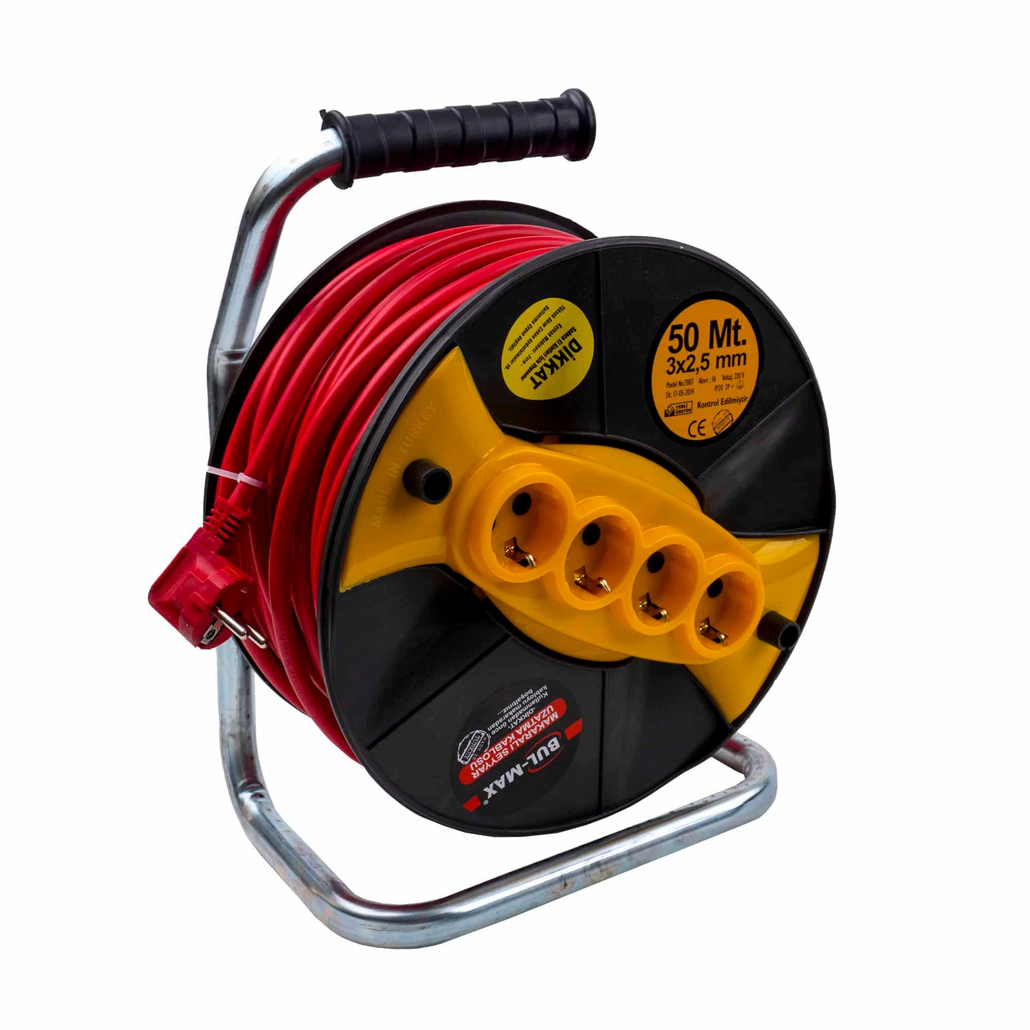 Rola prelungitor cablu cu 4 prize, 3x2.5mm, 50m / EXT 3957