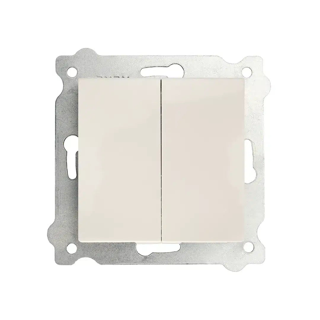 Intrerupator dublu 10A, 250V EXEN alb / 290-000102-202