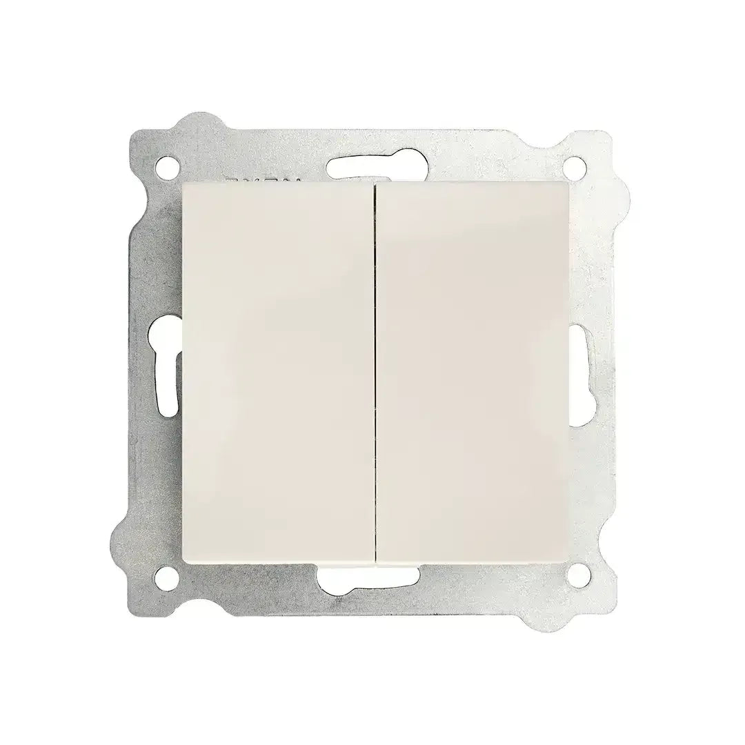 Intrerupator dublu 10A, 250V EXEN alb / 290-000102-202 - 221.ro