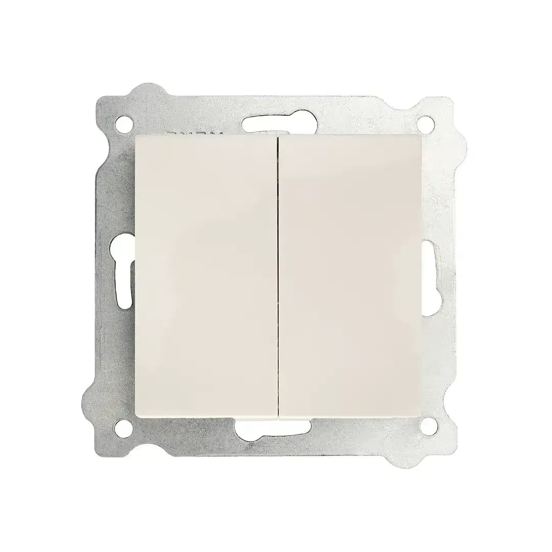 Intrerupator dublu 10A, 250V EXEN alb / 290-000102-202 - 221.ro
