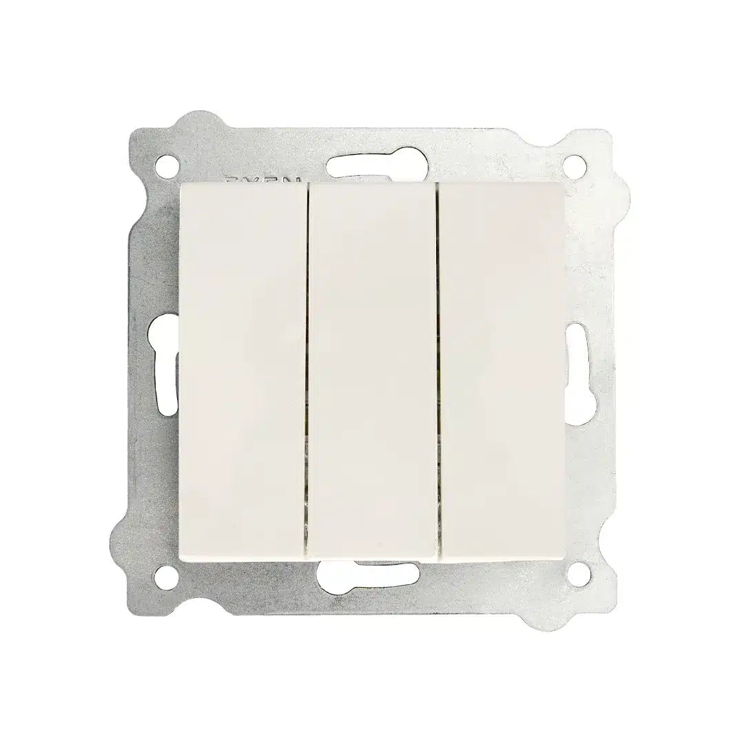 Intrerupator triplu 10A, 250V EXEN alb / 290-000102-213