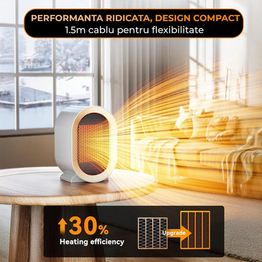 Aeroterma ceramica electrica Timebox, compact si silentios, Verde