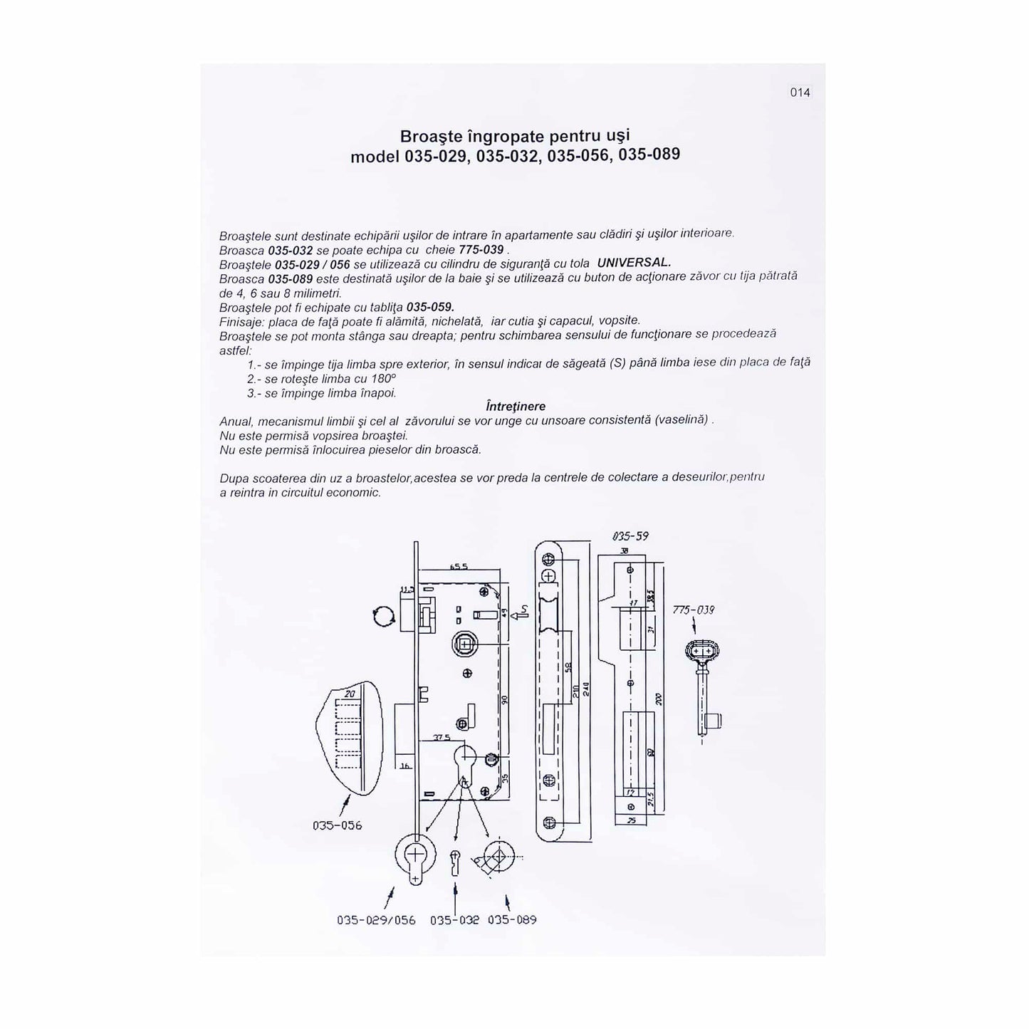 Broasca lemn Y 40/90/22R/240 NI+V NEGRU FER+T59