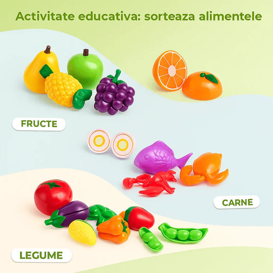 Set de Joaca Educativ cu Alimente pentru Copii, Fructe