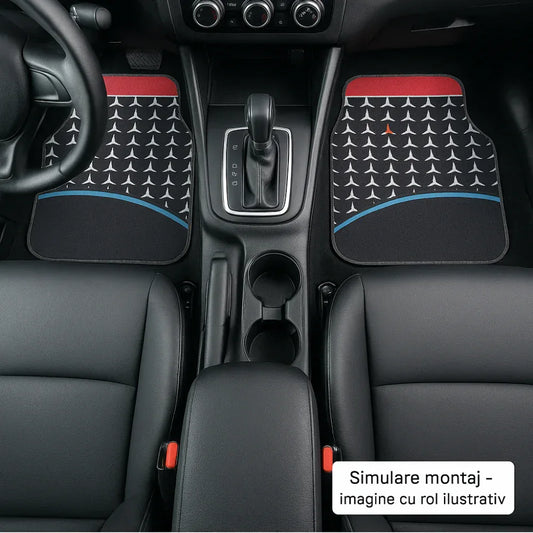 Covorașe Universale Mercedes-Benz – Design Abstract Stea 3 Colțuri