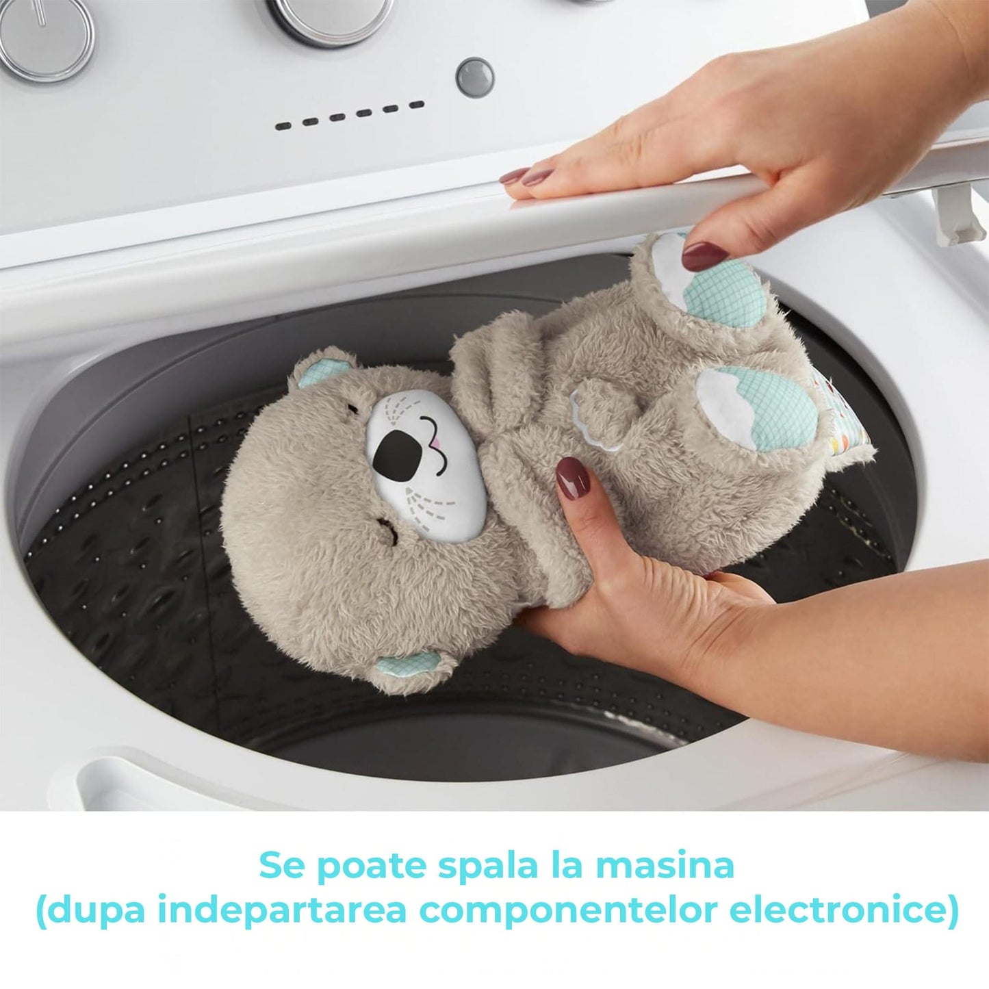 Jucarie de Plus Interactiva, Vidra Linistitoare, Customizabila cu Sunete, Maro