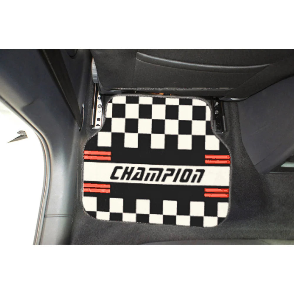 Covorașe Auto Universale „CHAMPION” – Design Racing Checkered