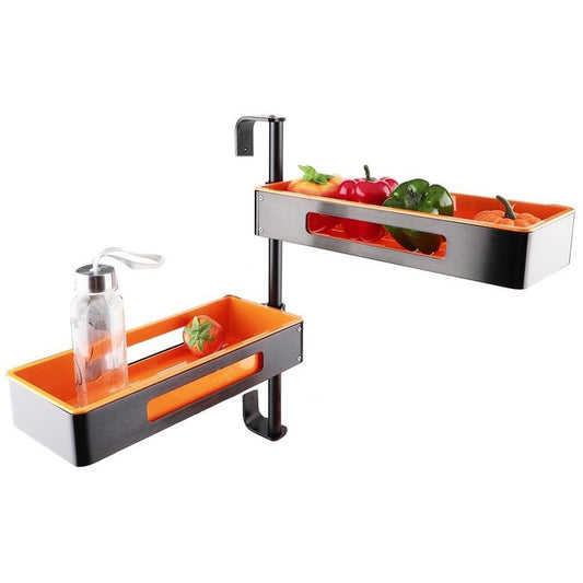 Suport multifunctional rotativ 180°, Naimeed D2400, 37.5x42x12cm, negru/portocaliu