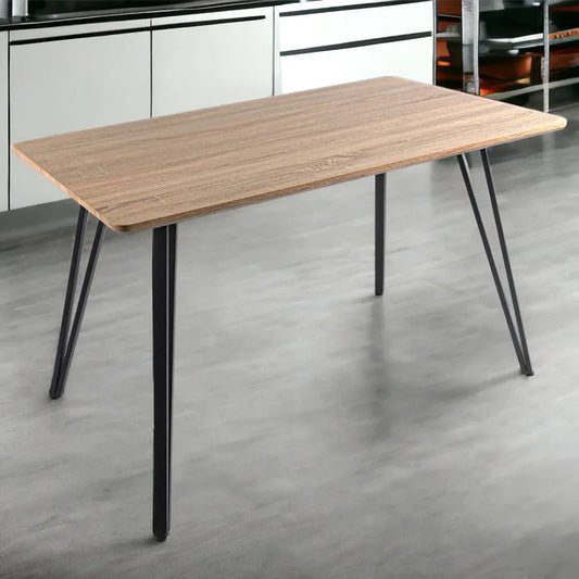 Masa bucatarie, living, blat MDF, Naimeed D9608, Salcam Deschis, 120x70x75cm - 221.ro