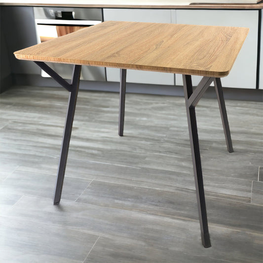 Masa bucatarie, living, blat MDF, Naimeed 9610, Salcam Deschis, 80x80x75cm