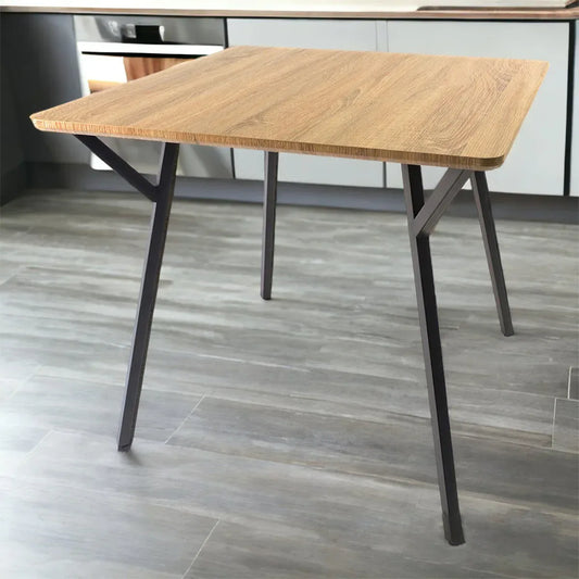 Masa bucatarie, living, blat MDF, Naimeed 9610, Salcam Deschis, 80x80x75cm - 221.ro