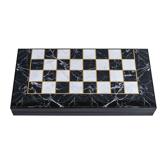 Joc de table din lemn lacuit 50x50cm, marbel / 987-2