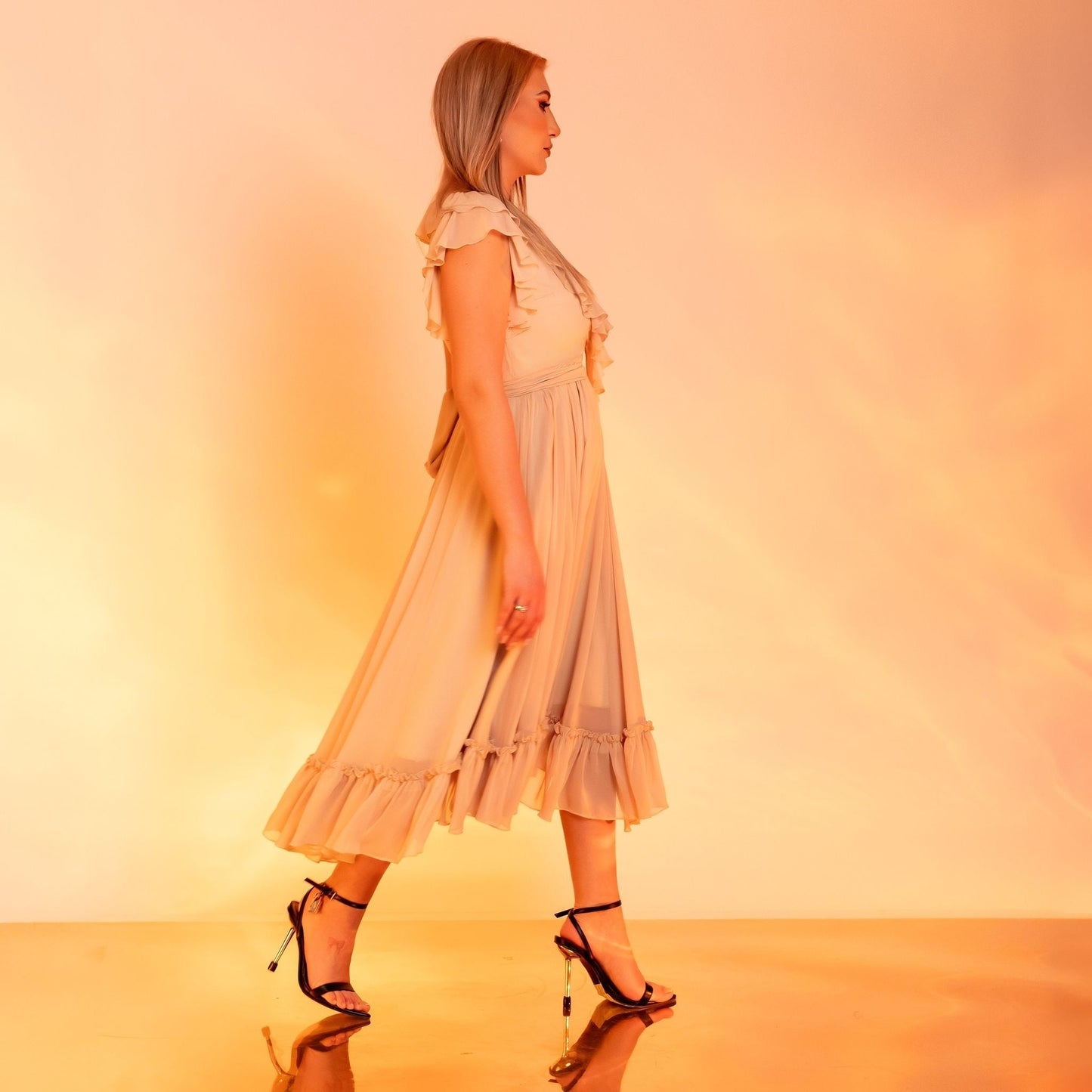 Rochie crem din voal Aria