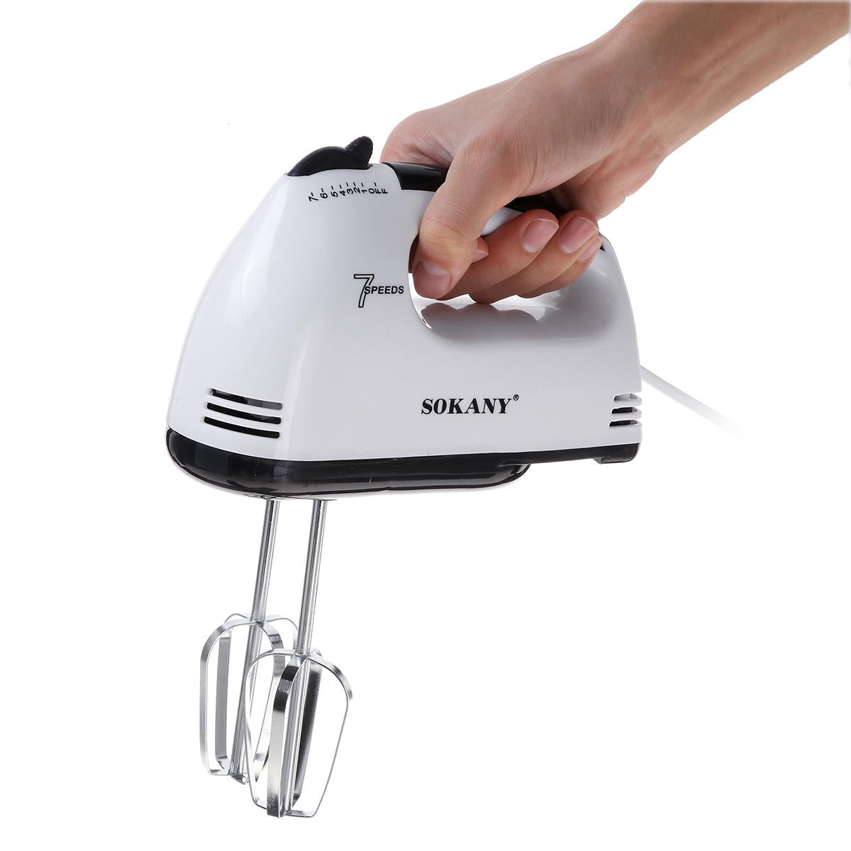 Mixer cu bol Sokany CX-6620, 250W, bol din inox 2L, 7 trepte de viteza, Alb
