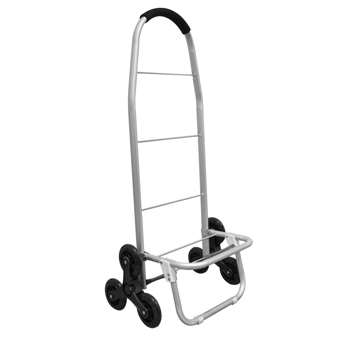 Carucior de piata pliabil, cadru din aluminiu, roti din silicon, Naimeed D4948, 6 roti, 49 L, Albastru