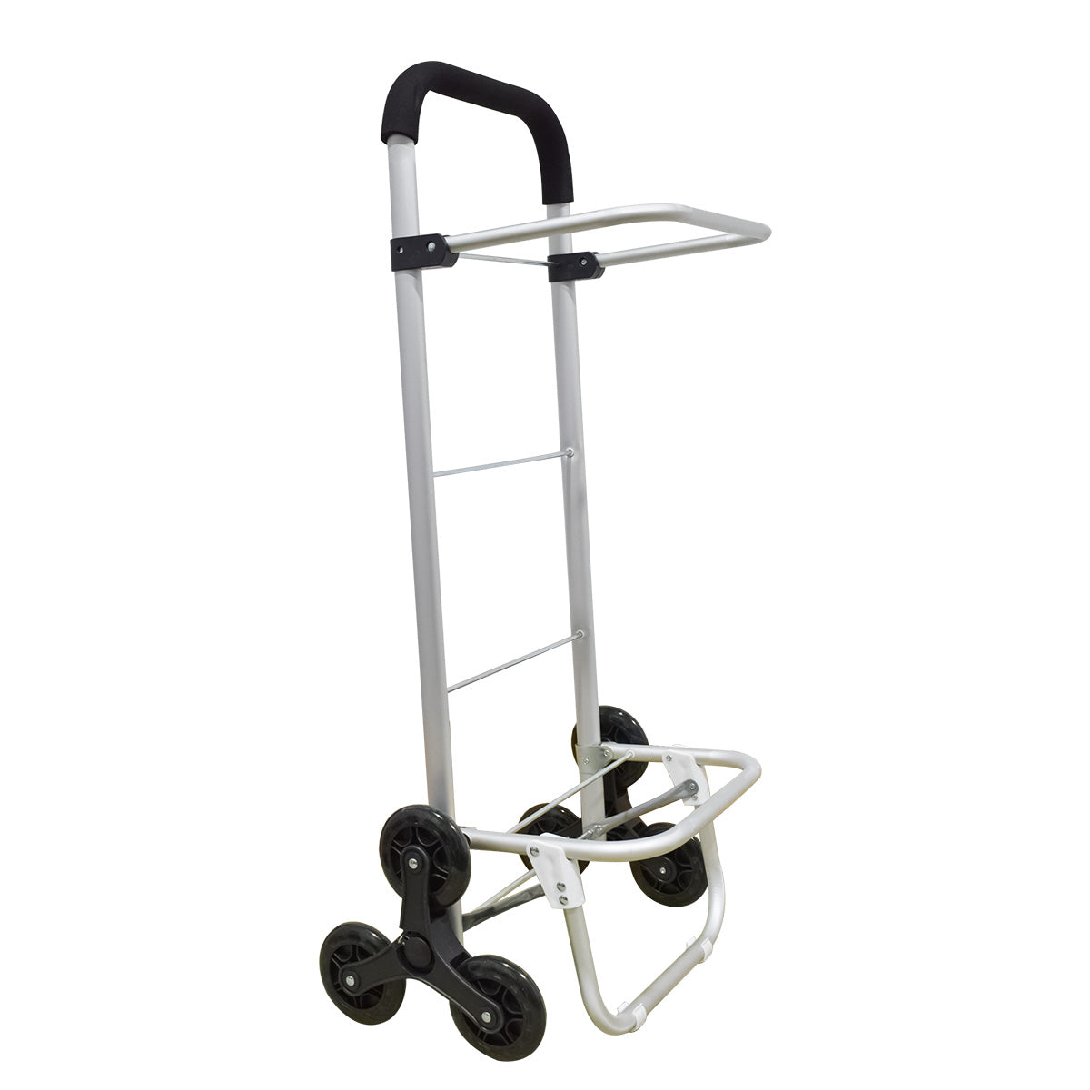 Carucior de piata pliabil, cadru din aluminiu, roti din silicon, Naimeed D4950, 6 roti, 49 L, Roz