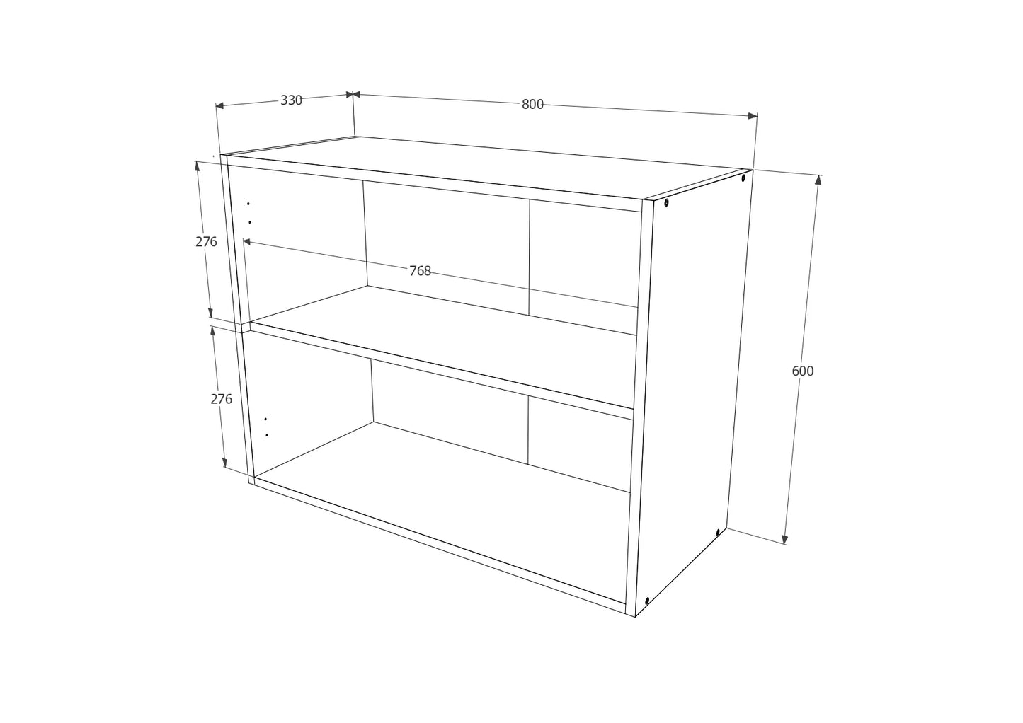 Corp Superior haaus Toro, Wenge, 80 x 35 x 60 cm