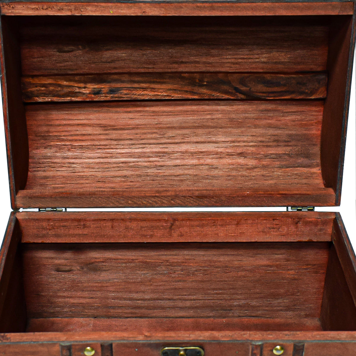 Cutie depozitare tip cufar, Naimeed D17024, 24x14x10 cm, Lemn, Visiniu