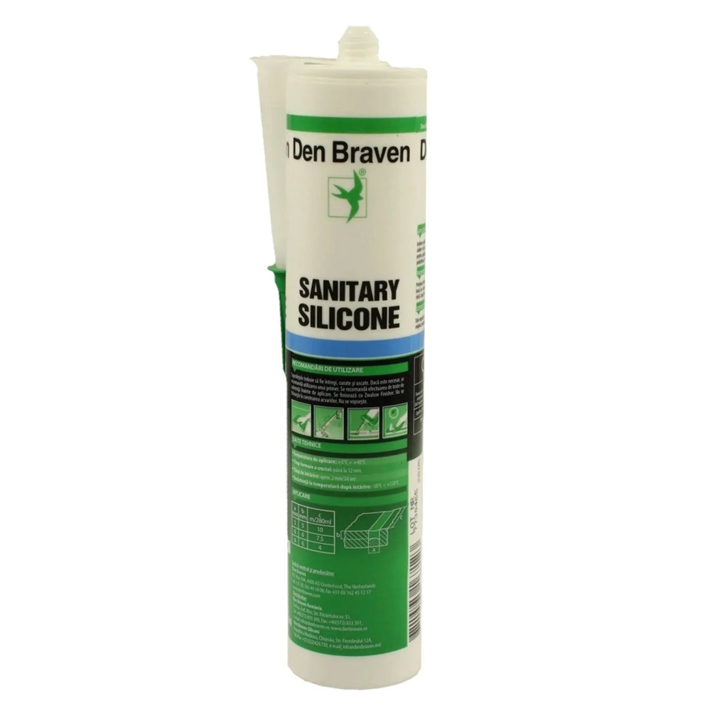Silicon sanitar Den Braven, 280ml, transparent / D 12002212 - 221.ro