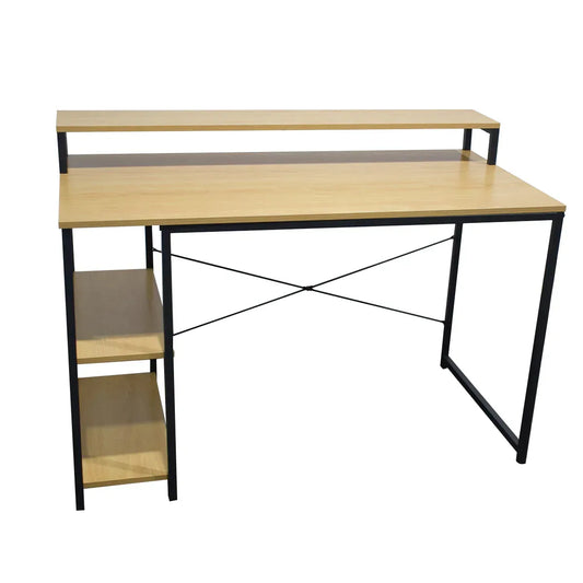Birou cu cadru metalic, inaltime 75cm, Naimeed D02, Mesteacan - 221.ro