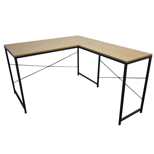 Birou cu cadru metalic, inaltime 75cm, Naimeed D07, Mesteacan