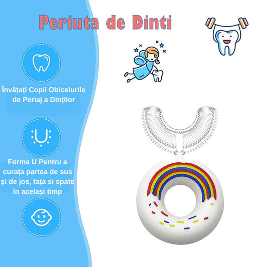 Set 5 Periute de Dinti Naimeed D1000, Alb, Circulare U-shape, pentru Copii 2-6 ani