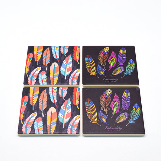 Suport pahar, din ceramica, set 4 bucati, D1081, 11cm