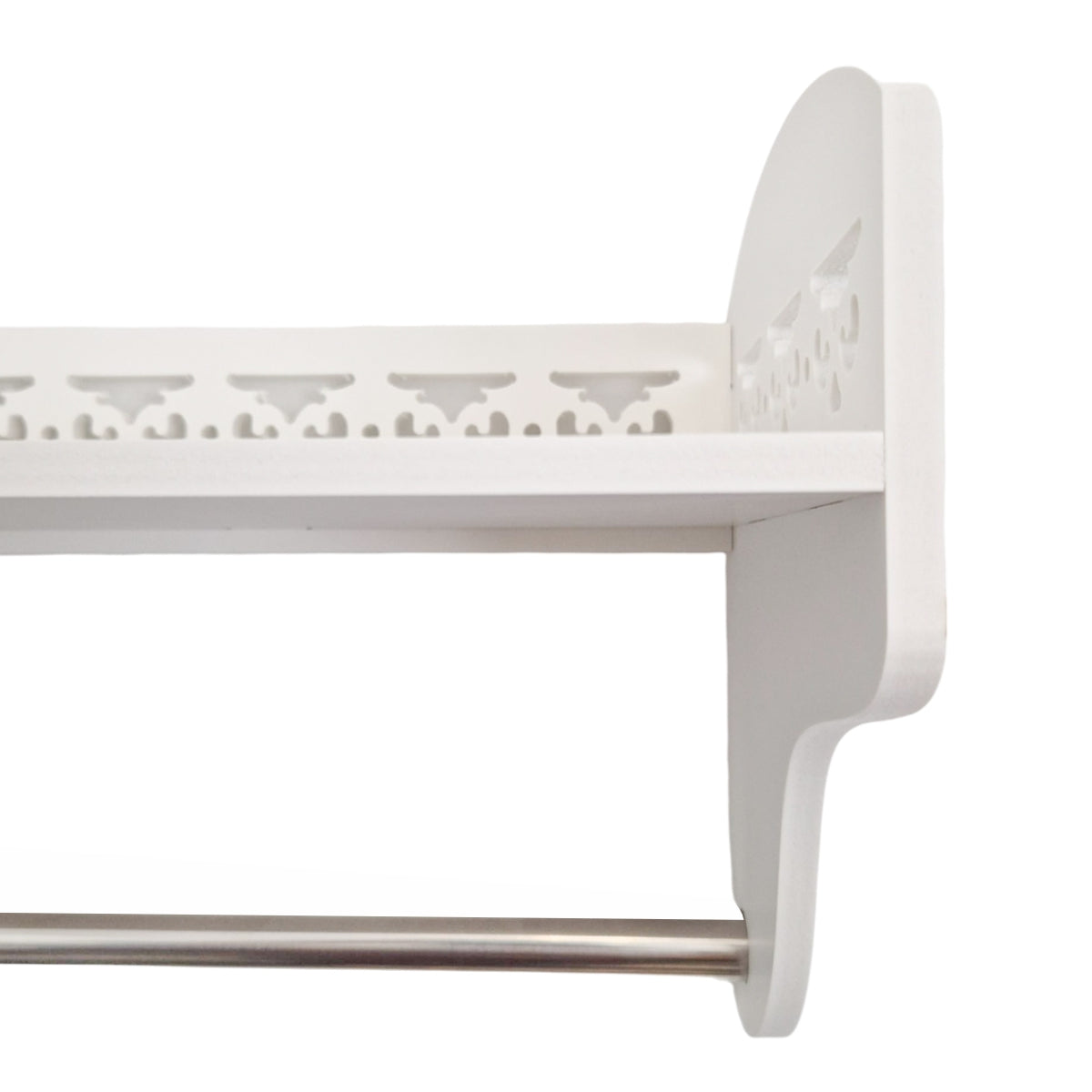 Etajera pentru baie cu 1 raft, Naimeed D129 PVC, Alb, 21x47x16cm