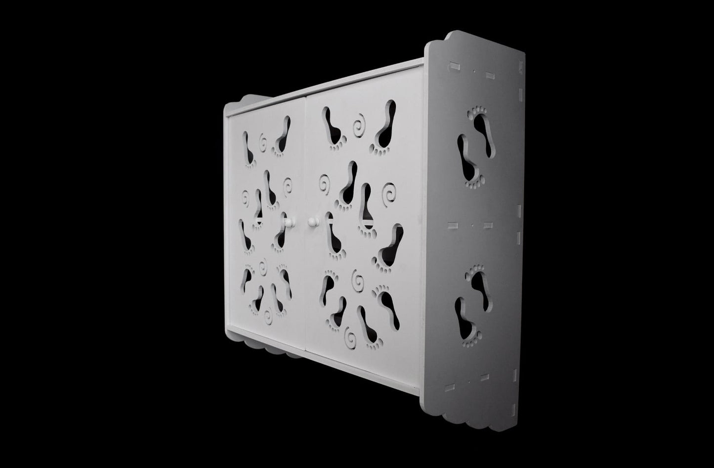 Dulapior cu 2 rafturi si cuier, Naimeed D130 PVC, culoare Alb, 59 x 58 x 22 cm