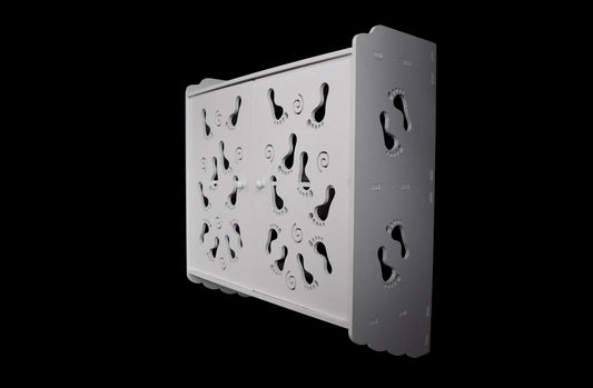 Dulapior cu 2 rafturi si cuier, Naimeed D130 PVC, culoare Alb, 59 x 58 x 22 cm