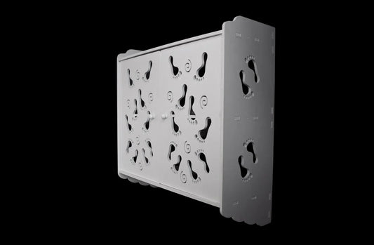 Dulapior cu 2 rafturi si cuier, Naimeed D130 PVC, culoare Alb, 59 x 58 x 22 cm - 221.ro