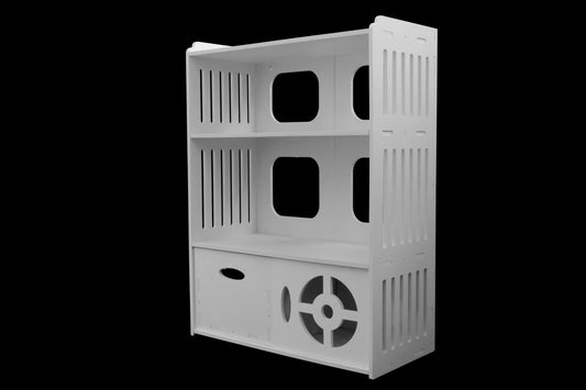 Dulapior cu 3 rafturi, Compartiment hartie si sertar, D171, 48*65*23 cm