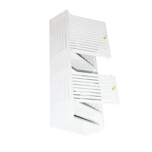 Dulapior cu 2 rafturi si doua usi, Naimeed D173 PVC, culoare Alb, 70 x 30 x 14 cm - 221.ro