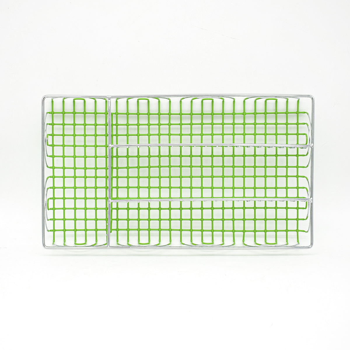 Suport tacamuri, montabil in sertar bucatarie, Naimeed D240, 36x20x5 cm, crom/verde