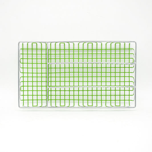 Suport tacamuri, montabil in sertar bucatarie, Naimeed D240, 36x20x5 cm, crom/verde