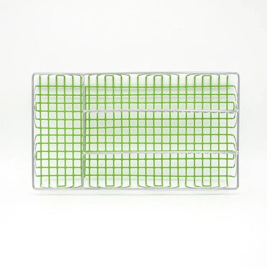 Suport tacamuri, montabil in sertar bucatarie, Naimeed D240, 36x20x5 cm, crom/verde - 221.ro