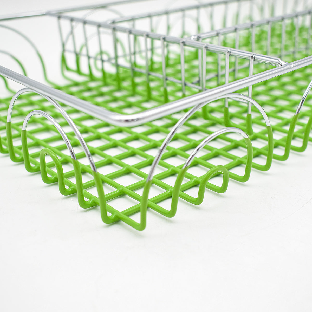 Suport tacamuri, montabil in sertar bucatarie, Naimeed D240, 36x20x5 cm, crom/verde