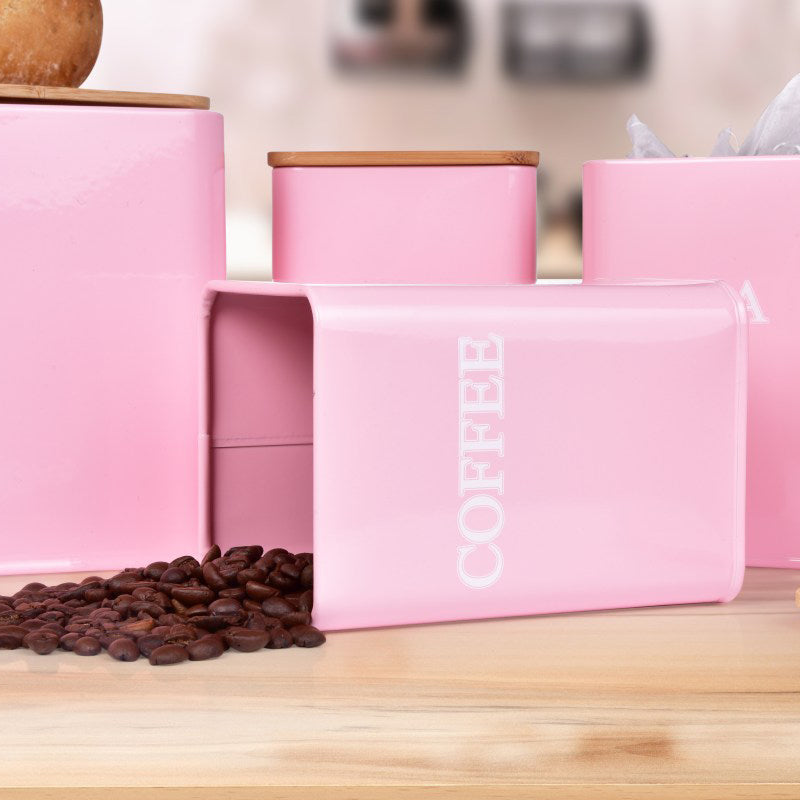 Set 5 cutii pentru depozitare, forma dreptunghiulara, Naimeed D2601-DREPT, Roz