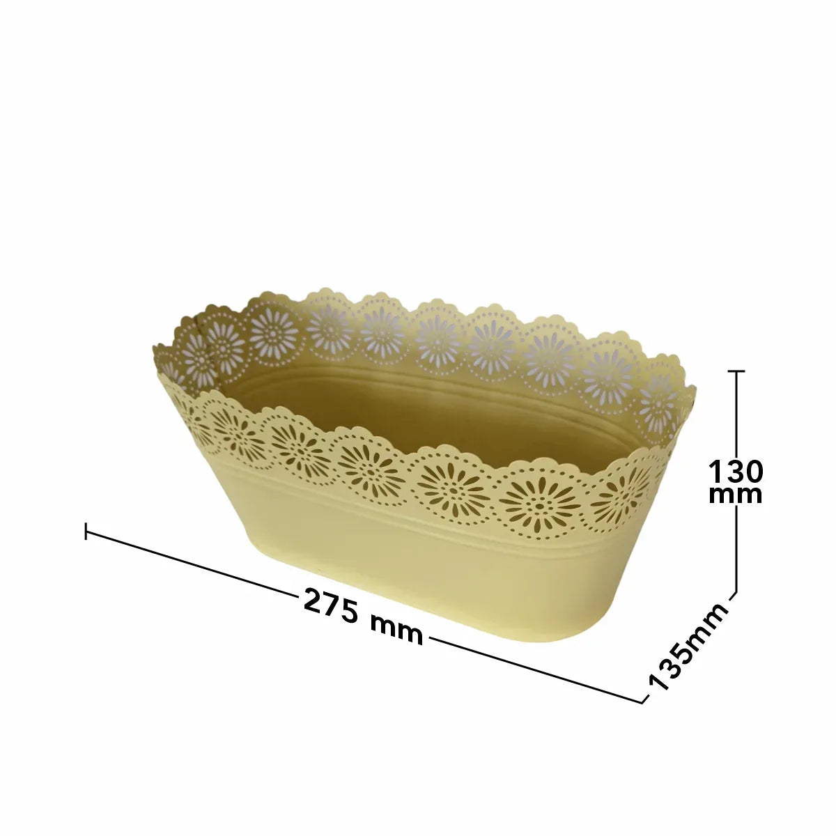Vas decor din metal, Naimeed D2602, Galben, 130x275x135mm - 221.ro