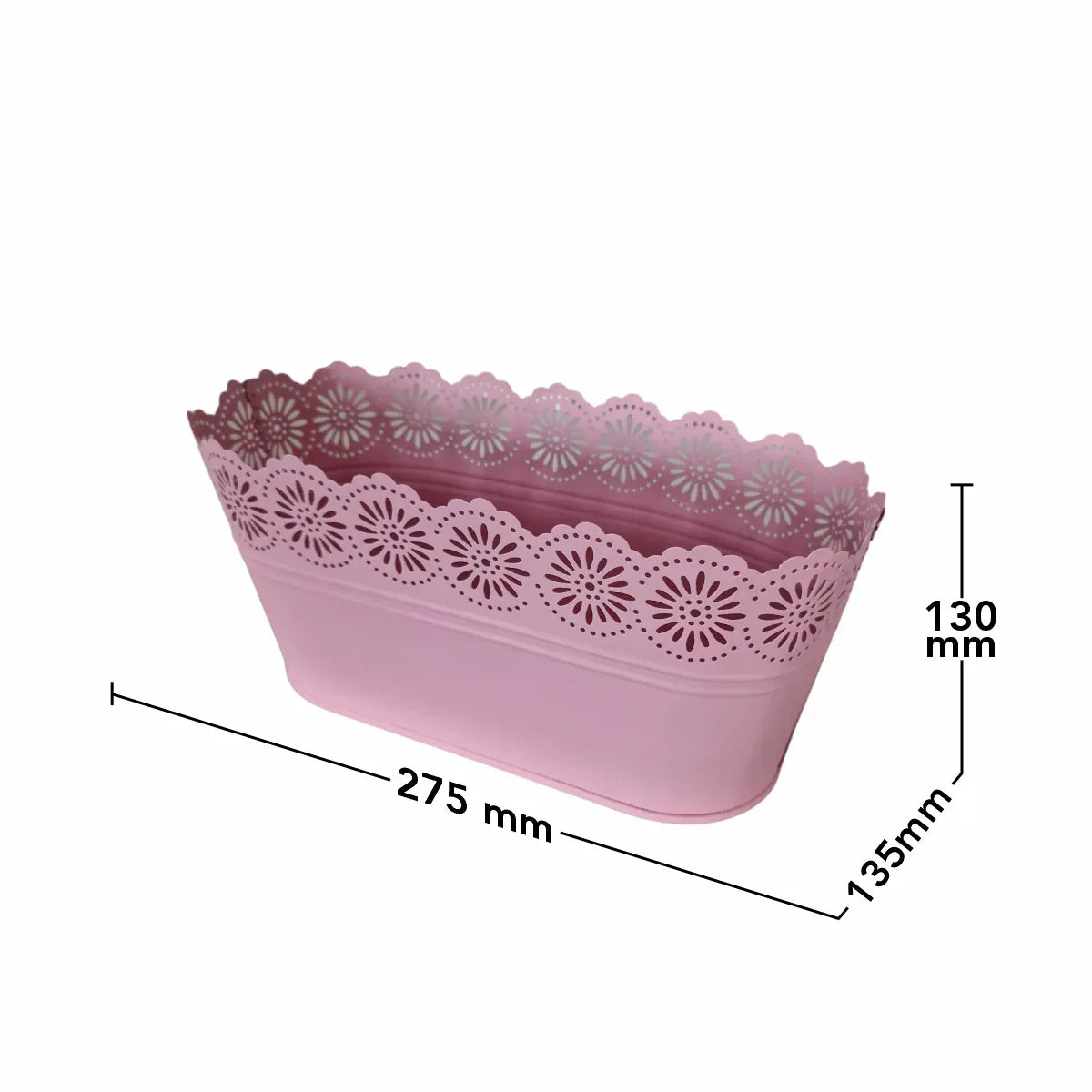 Vas decor din metal, Naimeed D2602, Roz, 130x275x135mm - 221.ro