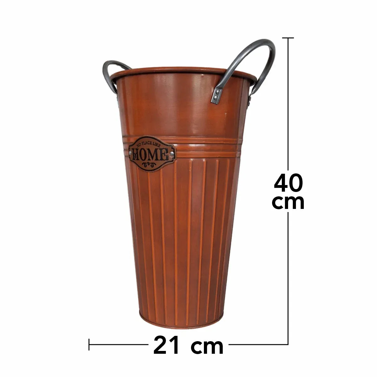 Vas decor din metal, Naimeed D2606, 210x400x210mm, Ruginiu - 221.ro