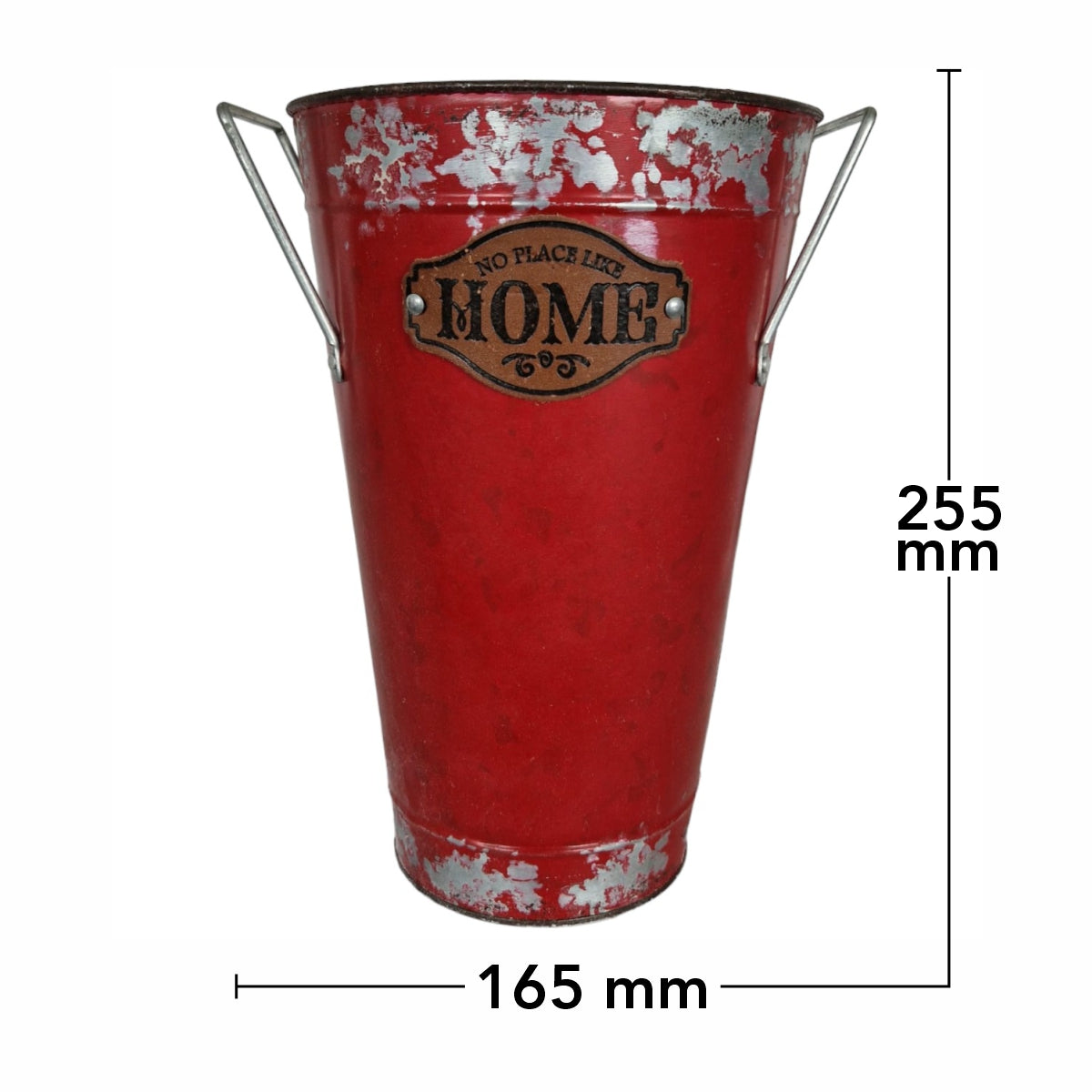 Vas decor din metal, Naimeed D2611, 165x255x165mm, Rosu