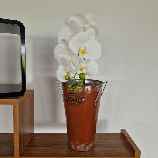 Vas decor din metal, Naimeed D2611, 165x255x165mm, Ruginiu