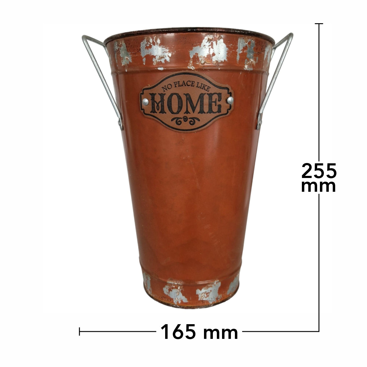 Vas decor din metal, Naimeed D2611, 165x255x165mm, Ruginiu