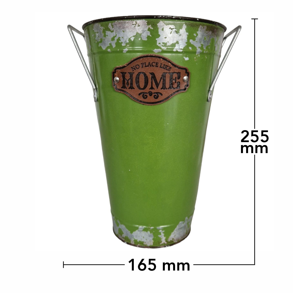 Vas decor din metal, Naimeed D2611, 165x255x165mm, Verde